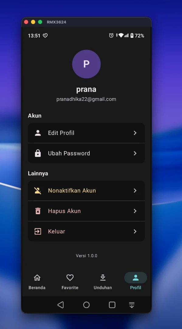 User Profile & Settings